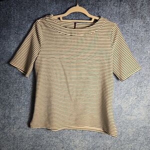 Striped Black and White Women's Top